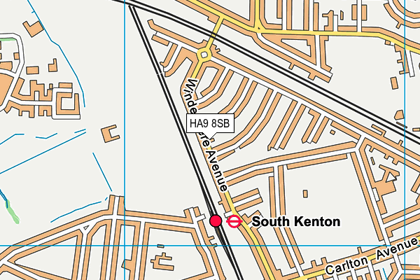 HA9 8SB map - OS VectorMap District (Ordnance Survey) HA9 8SB map - OS VectorMap District (Ordnance Survey)