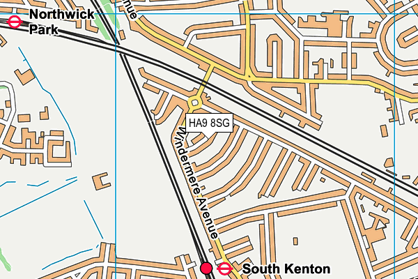 HA9 8SG map - OS VectorMap District (Ordnance Survey) HA9 8SG map - OS VectorMap District (Ordnance Survey)