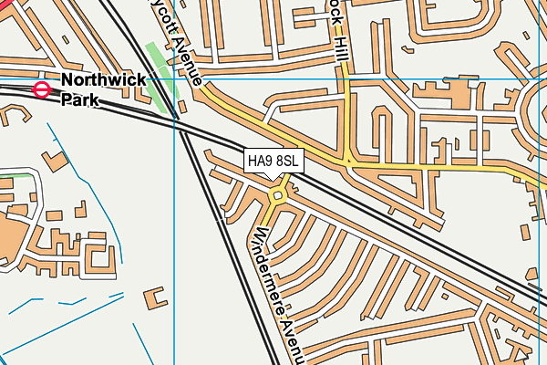 HA9 8SL map - OS VectorMap District (Ordnance Survey) HA9 8SL map - OS VectorMap District (Ordnance Survey)