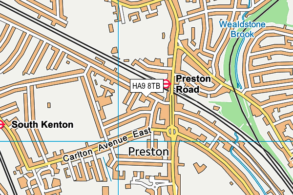 HA9 8TB map - OS VectorMap District (Ordnance Survey) HA9 8TB map - OS VectorMap District (Ordnance Survey)