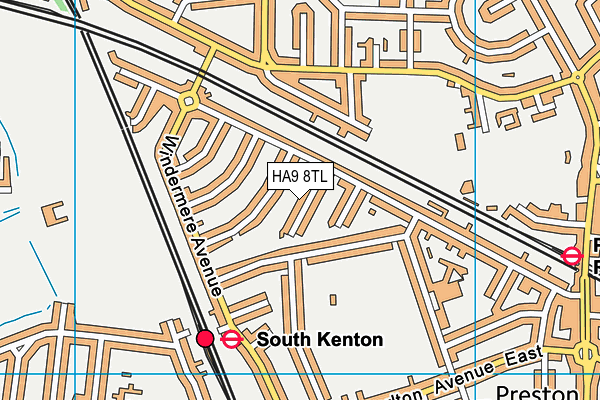 HA9 8TL map - OS VectorMap District (Ordnance Survey)
