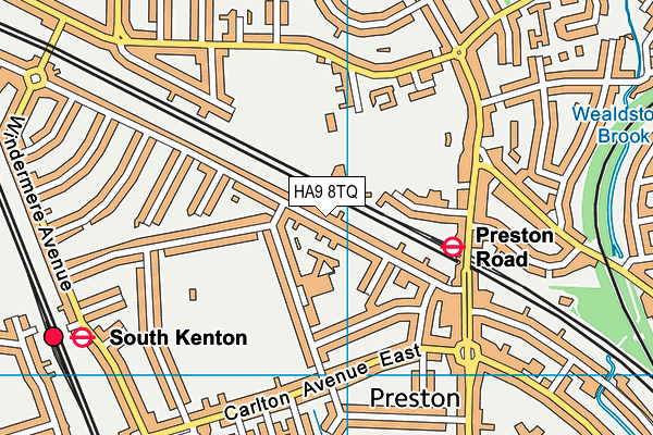 HA9 8TQ map - OS VectorMap District (Ordnance Survey) HA9 8TQ map - OS VectorMap District (Ordnance Survey)