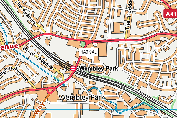 HA9 9AL map - OS VectorMap District (Ordnance Survey) HA9 9AL map - OS VectorMap District (Ordnance Survey)