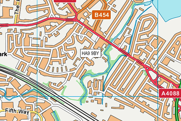 HA9 9BY map - OS VectorMap District (Ordnance Survey) HA9 9BY map - OS VectorMap District (Ordnance Survey)
