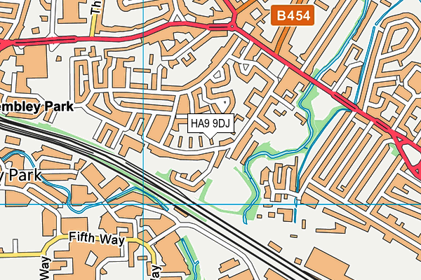 HA9 9DJ map - OS VectorMap District (Ordnance Survey)
