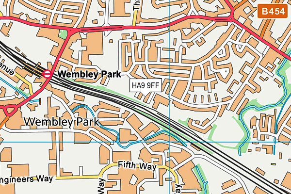 HA9 9FF map - OS VectorMap District (Ordnance Survey) HA9 9FF map - OS VectorMap District (Ordnance Survey)