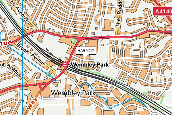 HA9 9GY map - OS VectorMap District (Ordnance Survey) HA9 9GY map - OS VectorMap District (Ordnance Survey)