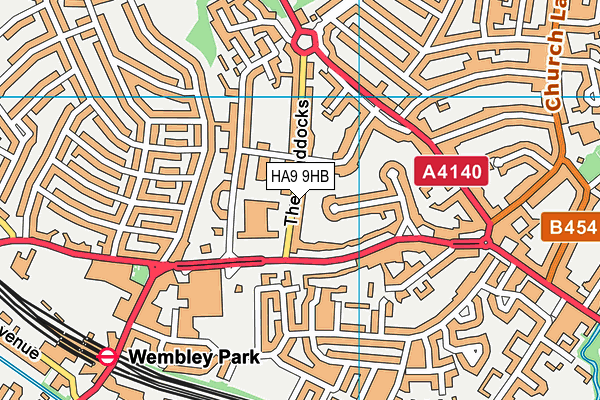 HA9 9HB map - OS VectorMap District (Ordnance Survey) HA9 9HB map - OS VectorMap District (Ordnance Survey)