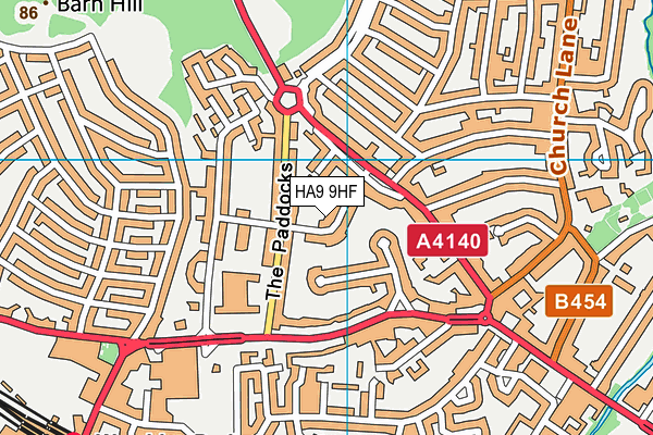 HA9 9HF map - OS VectorMap District (Ordnance Survey) HA9 9HF map - OS VectorMap District (Ordnance Survey)