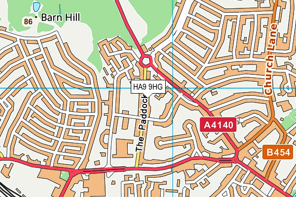 HA9 9HG map - OS VectorMap District (Ordnance Survey) HA9 9HG map - OS VectorMap District (Ordnance Survey)