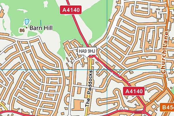 HA9 9HJ map - OS VectorMap District (Ordnance Survey) HA9 9HJ map - OS VectorMap District (Ordnance Survey)