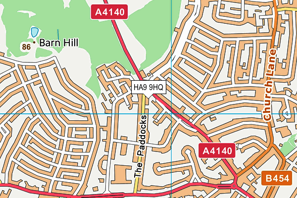 HA9 9HQ map - OS VectorMap District (Ordnance Survey) HA9 9HQ map - OS VectorMap District (Ordnance Survey)