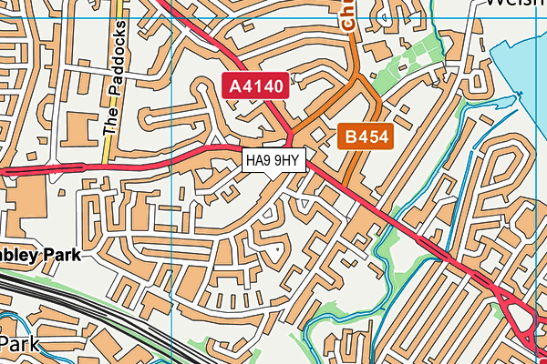 HA9 9HY map - OS VectorMap District (Ordnance Survey) HA9 9HY map - OS VectorMap District (Ordnance Survey)