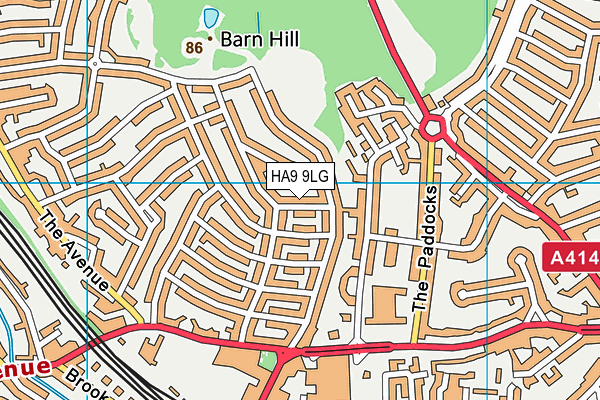 HA9 9LG map - OS VectorMap District (Ordnance Survey) HA9 9LG map - OS VectorMap District (Ordnance Survey)