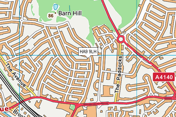 HA9 9LH map - OS VectorMap District (Ordnance Survey) HA9 9LH map - OS VectorMap District (Ordnance Survey)