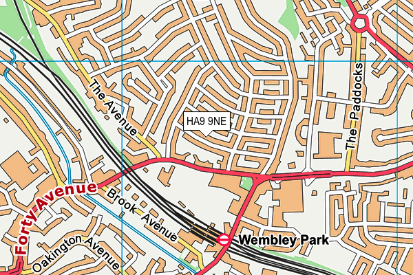HA9 9NE map - OS VectorMap District (Ordnance Survey) HA9 9NE map - OS VectorMap District (Ordnance Survey)