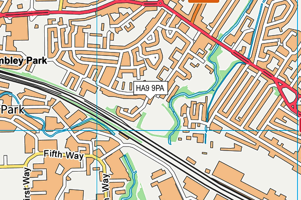 HA9 9PA map - OS VectorMap District (Ordnance Survey) HA9 9PA map - OS VectorMap District (Ordnance Survey)