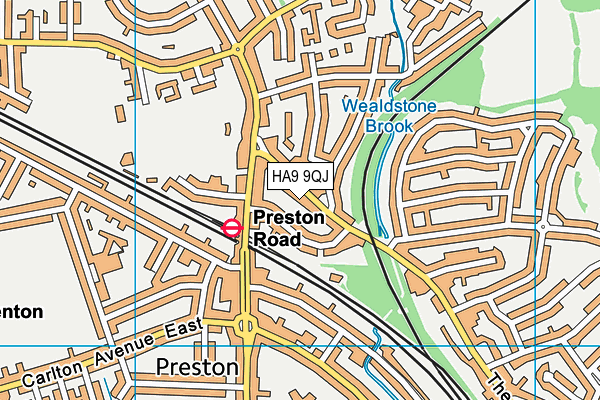 HA9 9QJ map - OS VectorMap District (Ordnance Survey) HA9 9QJ map - OS VectorMap District (Ordnance Survey)