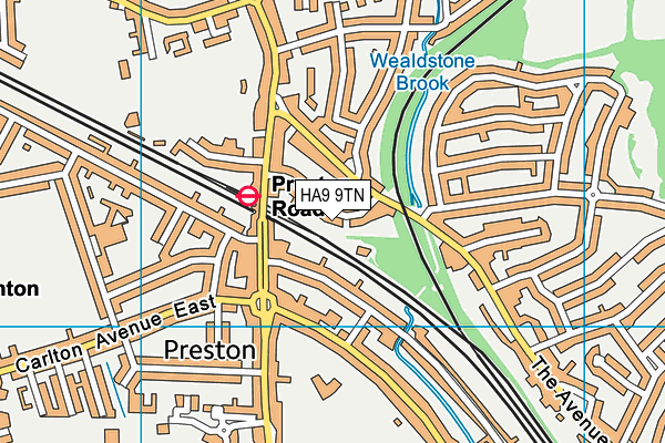 HA9 9TN map - OS VectorMap District (Ordnance Survey) HA9 9TN map - OS VectorMap District (Ordnance Survey)