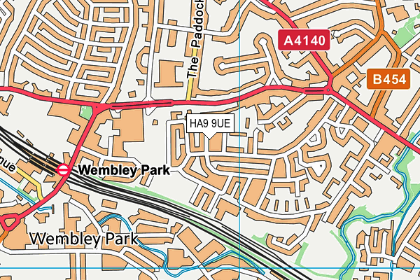 HA9 9UE map - OS VectorMap District (Ordnance Survey) HA9 9UE map - OS VectorMap District (Ordnance Survey)