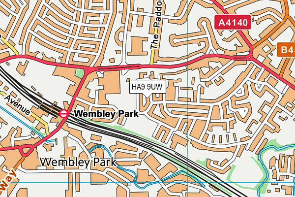 HA9 9UW map - OS VectorMap District (Ordnance Survey) HA9 9UW map - OS VectorMap District (Ordnance Survey)