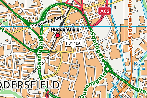HD1 1BA map - OS VectorMap District (Ordnance Survey) HD1 1BA map - OS VectorMap District (Ordnance Survey)