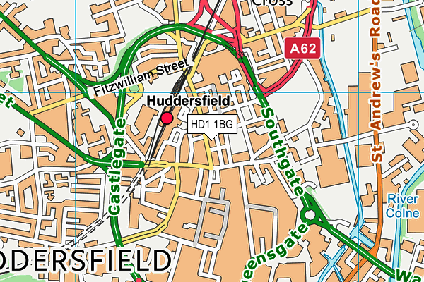 HD1 1BG map - OS VectorMap District (Ordnance Survey) HD1 1BG map - OS VectorMap District (Ordnance Survey)
