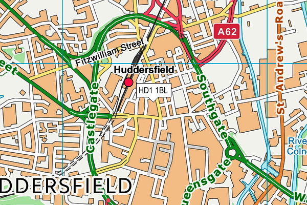 HD1 1BL map - OS VectorMap District (Ordnance Survey) HD1 1BL map - OS VectorMap District (Ordnance Survey)
