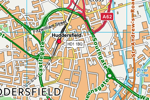 HD1 1BQ map - OS VectorMap District (Ordnance Survey) HD1 1BQ map - OS VectorMap District (Ordnance Survey)