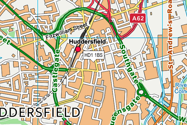 HD1 1BS map - OS VectorMap District (Ordnance Survey) HD1 1BS map - OS VectorMap District (Ordnance Survey)