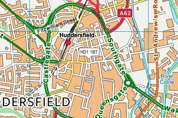 HD1 1BT map - OS VectorMap District (Ordnance Survey) HD1 1BT map - OS VectorMap District (Ordnance Survey)