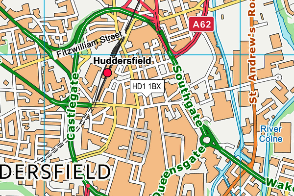 HD1 1BX map - OS VectorMap District (Ordnance Survey) HD1 1BX map - OS VectorMap District (Ordnance Survey)