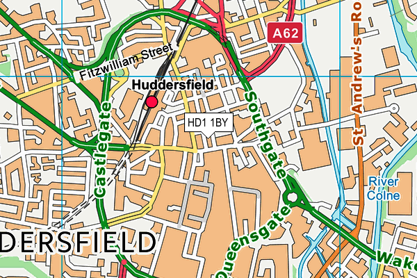 HD1 1BY map - OS VectorMap District (Ordnance Survey) HD1 1BY map - OS VectorMap District (Ordnance Survey)