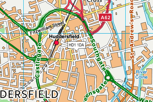 HD1 1DA map - OS VectorMap District (Ordnance Survey) HD1 1DA map - OS VectorMap District (Ordnance Survey)