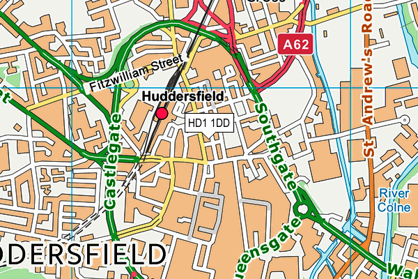 HD1 1DD map - OS VectorMap District (Ordnance Survey) HD1 1DD map - OS VectorMap District (Ordnance Survey)