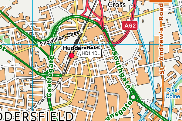 HD1 1DL map - OS VectorMap District (Ordnance Survey) HD1 1DL map - OS VectorMap District (Ordnance Survey)