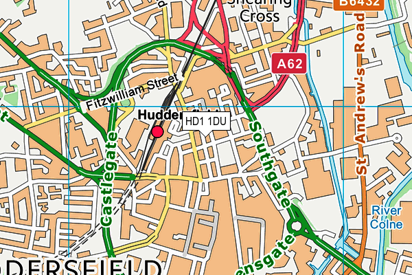 HD1 1DU map - OS VectorMap District (Ordnance Survey) HD1 1DU map - OS VectorMap District (Ordnance Survey)