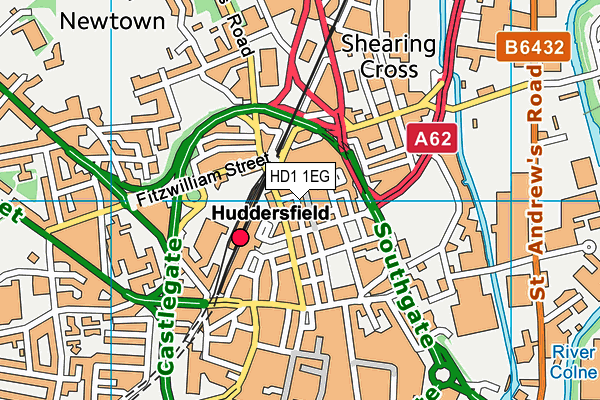 HD1 1EG map - OS VectorMap District (Ordnance Survey) HD1 1EG map - OS VectorMap District (Ordnance Survey)