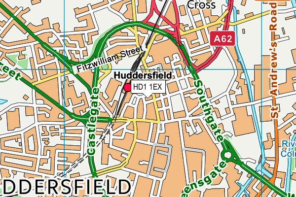 HD1 1EX map - OS VectorMap District (Ordnance Survey) HD1 1EX map - OS VectorMap District (Ordnance Survey)