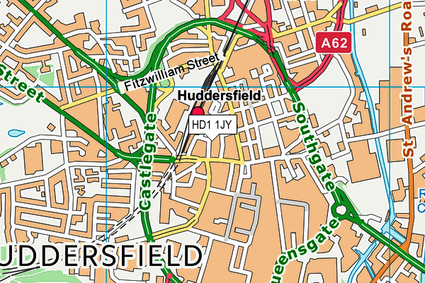 HD1 1JY map - OS VectorMap District (Ordnance Survey) HD1 1JY map - OS VectorMap District (Ordnance Survey)