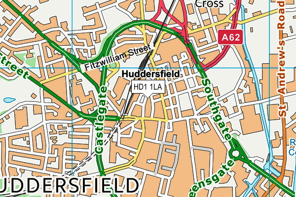 HD1 1LA map - OS VectorMap District (Ordnance Survey)