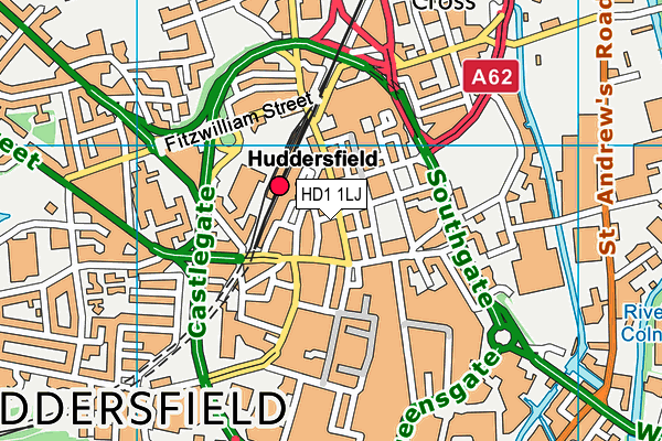 HD1 1LJ map - OS VectorMap District (Ordnance Survey) HD1 1LJ map - OS VectorMap District (Ordnance Survey)