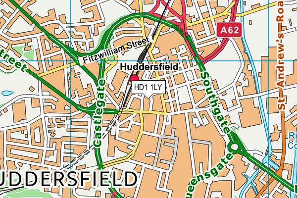 HD1 1LY map - OS VectorMap District (Ordnance Survey) HD1 1LY map - OS VectorMap District (Ordnance Survey)