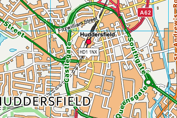 HD1 1NX map - OS VectorMap District (Ordnance Survey)