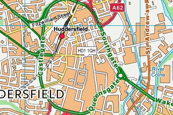 HD1 1QH map - OS VectorMap District (Ordnance Survey) HD1 1QH map - OS VectorMap District (Ordnance Survey)