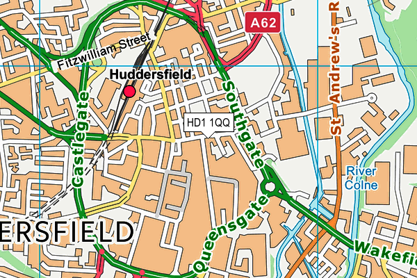 HD1 1QQ map - OS VectorMap District (Ordnance Survey) HD1 1QQ map - OS VectorMap District (Ordnance Survey)