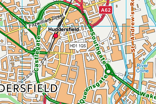 HD1 1QS map - OS VectorMap District (Ordnance Survey) HD1 1QS map - OS VectorMap District (Ordnance Survey)