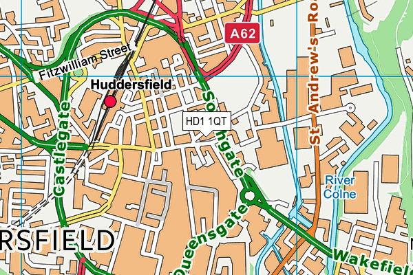 HD1 1QT map - OS VectorMap District (Ordnance Survey) HD1 1QT map - OS VectorMap District (Ordnance Survey)