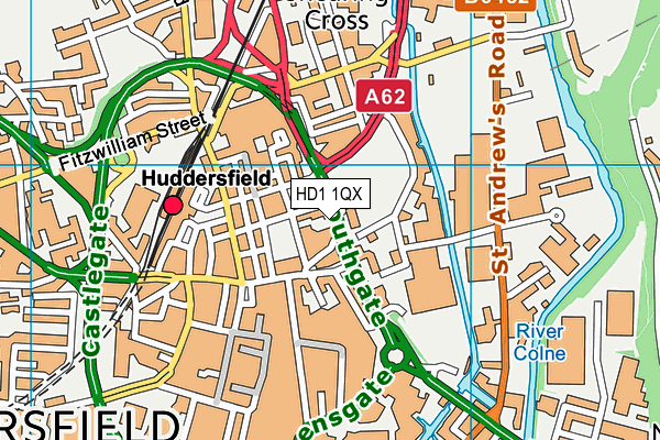 HD1 1QX map - OS VectorMap District (Ordnance Survey) HD1 1QX map - OS VectorMap District (Ordnance Survey)