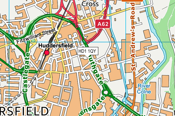 HD1 1QY map - OS VectorMap District (Ordnance Survey) HD1 1QY map - OS VectorMap District (Ordnance Survey)